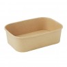 Fiesta Recyclebare Rechthoekige Voedselcontainers 650ml - Bruin (300 stuks)