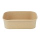 Fiesta Recyclebare Rechthoekige Voedselcontainers 650ml - Bruin (300 stuks)