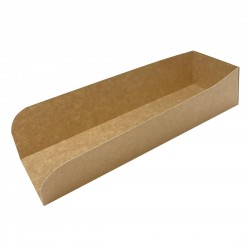 Fiesta recyclebare hotdogbak 44x50 mm – bruin karton (1000 stuks)