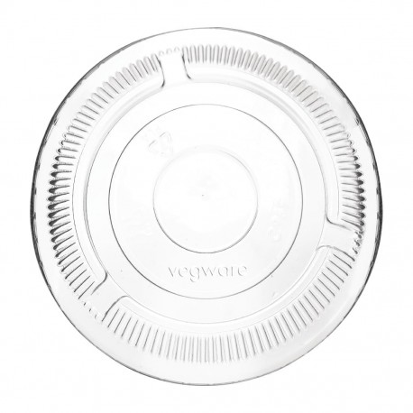 Vegware Composteerbare Deksels 96-Serie voor Frisdrankbekers - Helder PLA (1000 stuks)