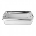 Fiesta herbruikbare RVS meeneemcontainer 180x120mm - zilver