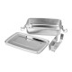 Fiesta herbruikbare RVS meeneemcontainer 180x120mm - zilver