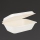 Fiesta Compostable bagasse maaltijddozen 182mm – afhaalverpakking wit (250 stuks)
