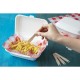 Fiesta Compostable bagasse maaltijddozen 182mm – afhaalverpakking wit (250 stuks)