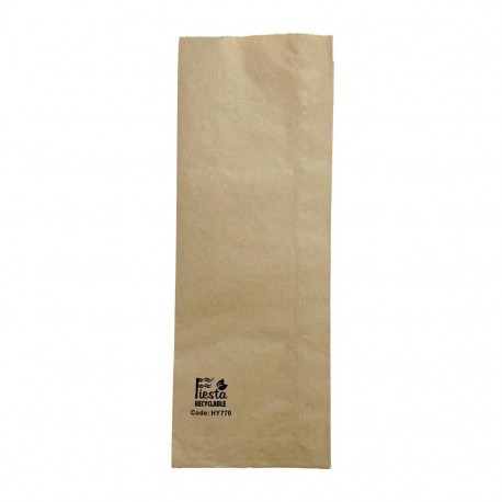 Fiesta recyclebare papieren zakjes voor baguette en panini 300x110x60mm, bruin (1000 stuks)