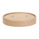 Fiesta Recyclable Soepbeker Deksels 118mm - Bruin Karton (500 stuks)