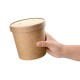 Fiesta Recyclable Soepbeker Deksels 118mm - Bruin Karton (500 stuks)