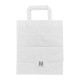 Fiesta recyclebare papieren draagtassen wit groot – 250 stuks