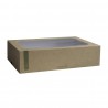Vegware composteerbare sandwichboxen met deksel, medium – 50 stuks (bruin karton)