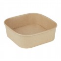 Fiesta Recyclebare Vierkante Afhaalcontainer 1000ml Bruin (300 stuks)
