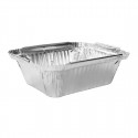 Nisbets Essentials Foliecontainers en Deksels 250ml - Aluminium Afhaalverpakkingen (50 Stuks)