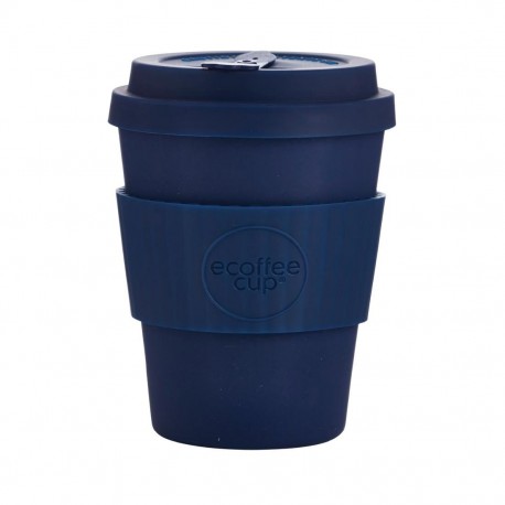 Ecoffee Cup herbruikbare bamboe koffiebeker donkerblauw 340ml