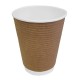 Fiesta Recyclable koffiebekers ribbelwand 340ml – bruin karton (25 stuks)