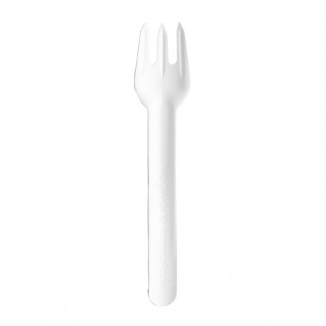 Vegware composteerbare papieren vork - wit, 1000 stuks