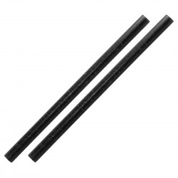 Composteerbare rietjes zwart cellulose Ø 8 mm / 15 cm - 100 stuks
