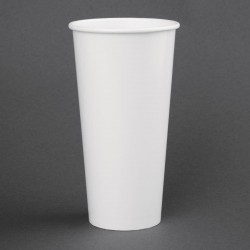 Fiesta Recyclable papieren beker 90mm voor koude dranken – 625ml, wit (1000 stuks)