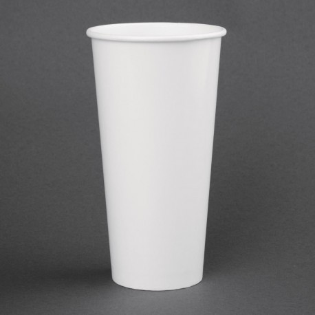 Fiesta Recyclable papieren beker 90mm voor koude dranken – 625ml, wit (1000 stuks)