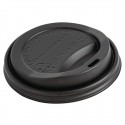 Fiesta Compostable deksels voor koffiebekers 340ml – CPLA, zwart (1000 stuks)
