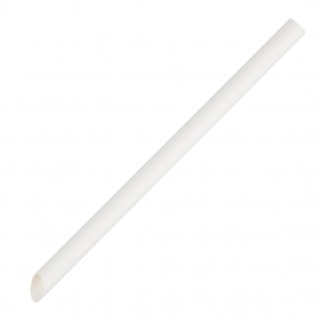 Fiesta composteerbare papieren rietjes wit 12x210mm - dispenserdoos 150 stuks