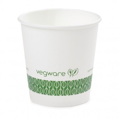 Vegware composteerbare espressobekers 11,3cl wit (1000 stuks) - PLA & papier