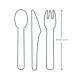 Vegware composteerbaar papieren mes – wit – doos 1000 stuks