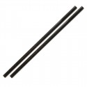 Composteerbare rechte rietjes zwart ø 8 mm / 24 cm van cellulose - doos 100 stuks