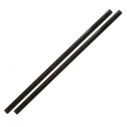 Sier Disposables rechte rietjes zwart cellulose ø 6 mm / 20 cm (100 stuks)
