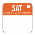 Hygiplas oplosbare blanco voedseletiketten zaterdag - oranje (1000 stuks)