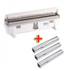 Wrapmaster 4500 Foliedispenser met 3 x 90m Folie – Voordeelset