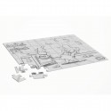 Dining Kids puzzel om in te kleuren Chef - A4 kleurplaat en puzzel (25 stuks)