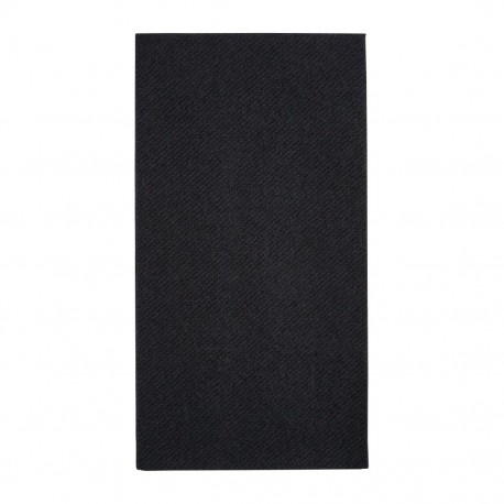 Fiesta Recyclebaar Premium Tablin Dinerservet Zwart 40x40cm Airlaid 1/8 Vouw (500 stuks)