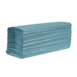 Jantex C-gevouwen handdoeken 1-laags blauw – 2850 vellen (12 stuks)