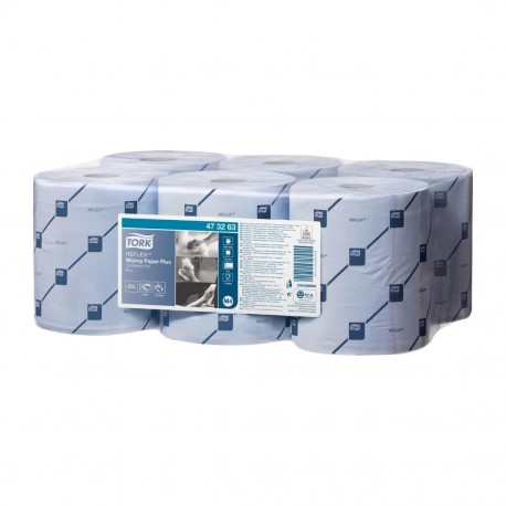 Tork Reflex handdoekrollen blauw (6 stuks) – Poetsrollen voor DB461 en DC488
