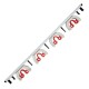 Jantex wandhouder voor stelen (4 klemmen) – Aluminium, Wit