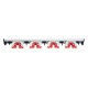 Jantex wandhouder voor stelen (4 klemmen) – Aluminium, Wit