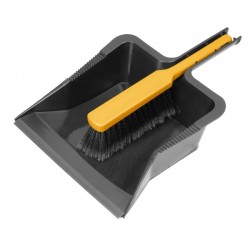 Jantex Zware Stofblik en Borstel Set - Zwart Polypropyleen