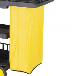 Jantex Reservetas voor Schoonmaakwagen 80L - Geel Polypropyleen
