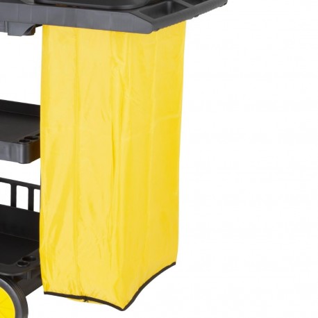 Jantex Reservetas voor Schoonmaakwagen 80L - Geel Polypropyleen