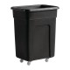 Zwarte Polyethyleen Trolley Klein 79,5 x 66 x 45,5 cm - 130 Liter