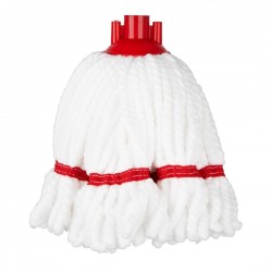 Jantex Microvezel Mopkop Rood Streep 150g - Kleurcode Rood