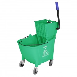 Jantex 30L dweilemmer met wringer en voetpedaalontgrendeling - groen