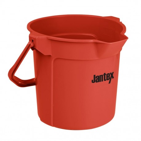 Jantex rode maatemmer met schenktuit 10L – Polypropyleen