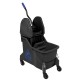 Jantex dweilemmer met twee compartimenten en wringer - blauw, 30 liter