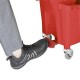 Jantex 30L dweilemmer met voetpedaalontgrendeling - rood