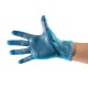 Vinyl Handschoenen Gepoederd Blauw Maat L - Voordeelverpakking 500 Stuks + Gratis Dispenser