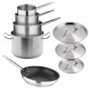 Vogue Cook Like A Pro 5-Delige Roestvrijstalen Inductiepannenset