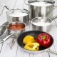 Vogue Cook Like A Pro 5-Delige Roestvrijstalen Inductiepannenset
