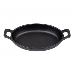Olympia Gietijzeren Ovale Orenschotel 180x120mm - Zwart