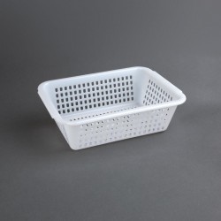 Vogue rechthoekig vergiet 39,5x30,3 cm – wit polyethyleen keukengerei