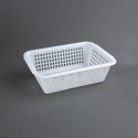 Vogue rechthoekig vergiet 39,5x30,3 cm – wit polyethyleen keukengerei